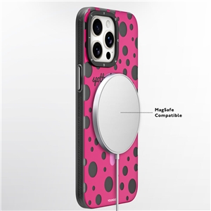 قاب YOUNGKIT یانگکیت سرخابی Polka Dots Magsafe Series مناسب برای Apple iPhone 14 Pro Max