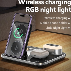 شارژر رومیزی گرین لاین مدل Wireless Charging Station2 4 in 1