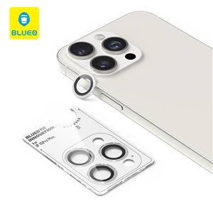 رینگ محافظ لنز آیفون ا BLUEO PVD Stainless Original Steel Frame Lens Protector مناسب برای Apple iPhone 15 Pro