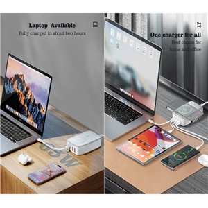 هاب شارژر 5 پورت وایرلس الدینیو 140 وات LDNIO Q4010 GaN