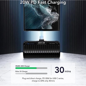 پاوربانک گرین لاین مدل Pocket-C با ظرفیت 5000 میلی‌آمپر ساعت