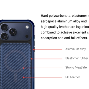 کاور کی -زد دوو مدل Mag Mars Carbon مناسب برای گوشی موبایل اپل iPhone 17 Pro Max