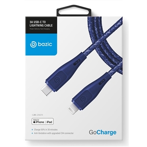 کابل USB-C به لایتنینگ بازیک سری GOCHARGE با استاندارد C94