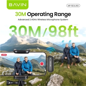 میکروفون بی‌سیم لایتنینگ باوین Bavin MP103