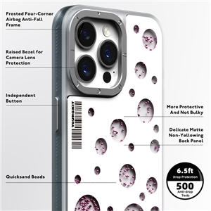 قاب YOUNGKIT یانگکیت White Polka Dots Quicksand Magsafe Series مناسب برای Apple iPhone 14 Pro Max