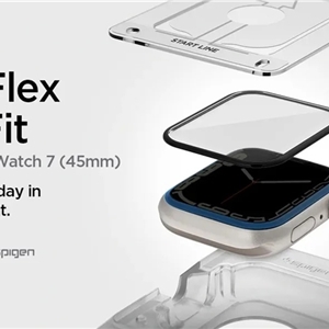 محافظ صفحه اپل واچ اسپیگن ProFlex EZFit برای اپل واچ سایز 45mm بسته 2 عددی