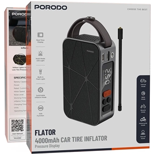 کمپرسور باد پرودو Porodo Flator PDGA03BK همراه با چراغ قوه