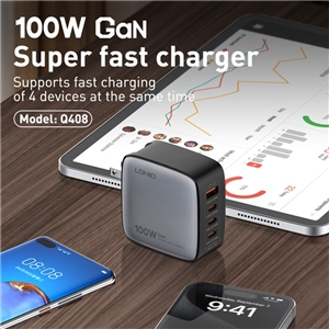 آداپتور شارژر چهار پورت 100وات الدینیو Ldnio Q408 GaN