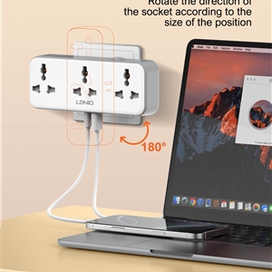 چند راهی برق 3 پورت الدینیو Ldnio Universal Outlet 2500W SC3317