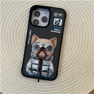 قاب Nimmy Cool & Cute Series مشکی سگ مناسب برای Apple iPhone 13