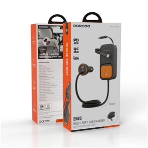 شارژر فندکی پورودو Porodo Enzo Multi-Port Car Charger