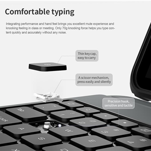 کیف کلاسوری کیبورد دار نیلکین مدل Bumper Combo Keyboard مناسب برای تبلت اپل  iPad Pro 12.9 2022 / 2021 / 2020