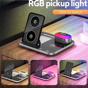 شارژر رومیزی گرین لاین مدل Wireless Charging Station2 4 in 1