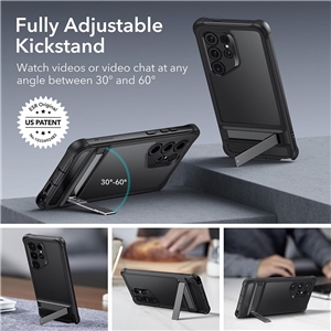 قاب و گلس Galaxy S24 Ultra مدل ESR ARMOR KICKSTAND