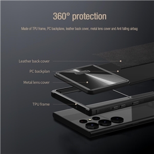 قاب برند نیلکین مدل Nillkin CamSheild Leather Series مناسب برای Samsung Galaxy S23 Ultra