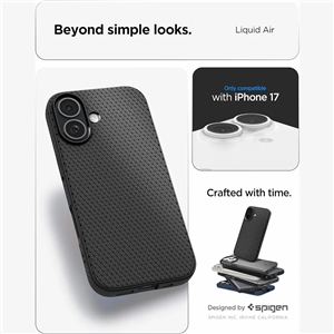 قاب برند اسپیگن مدل Liquid Air مناسب برای Apple iPhone 17