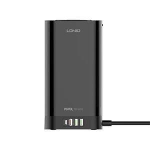 چند راهی برق 4 پورت و شارژر وایرلس تایمردار الدینیو Ldnio SEW4485