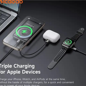 پاوربانک وایرلس مگنتی 10000 با کابل متصل مک دودو Mcdodo Wireless Power Bank MC-632