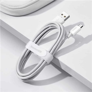 پک 2 عددی کابل میکرو یو اس بی بیسوس Baseus Simple Wisdom Data Cable Kit USB to Micro 2.1A (2PCS/Set) 1.5m TZCAMZJ-02