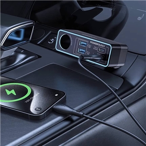 شارژر فندکی برند پاورولوژی مدل Powerology Brio 125W Multi-Port Car Charger