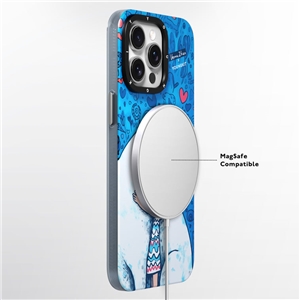 قاب YOUNGKIT یانگکیت Blue Verna Zhao Dreamy Magsafe Series Apple iphone مناسب برای Apple iPhone 15 Pro Max