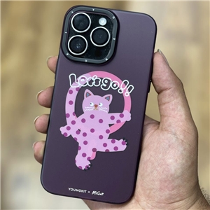 قاب YOUNGKIT یانگکیت Pink Polka Dot Cat Magsafe Series مناسب برای Apple iPhone 14 Pro