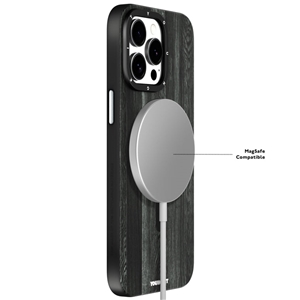 قاب YOUNGKIT یانگکیت Black Wooden Texture Magsafe Series مناسب برای Apple iPhone 15 Pro