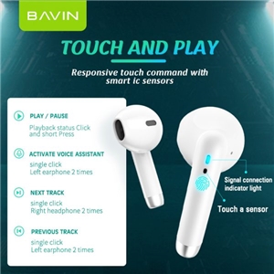 هندزفری بلوتوث باوین BAVIN BA19 TWS Bluetooth Earphones