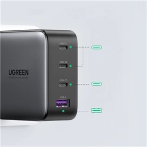 شارژر دیواری 100 وات با 3 پورت USB-C و 1 پورت USB-A یوگرین مدل CD226