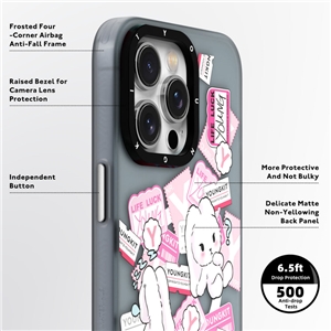 قاب YOUNGKIT یانگکیت Gray Time Bunny Magsafe Series مناسب برای Apple iPhone 13 Pro
