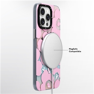 قاب YOUNGKIT یانگکیت Pink Color Changing Floral Magsafe Series مناسب برای Apple iPhone 15 Pro Max