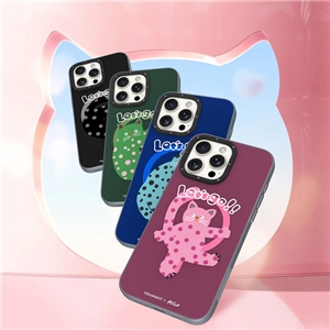 قاب YOUNGKIT یانگکیت Pink Polka Dot Cat Magsafe Series مناسب برای Apple iPhone 13