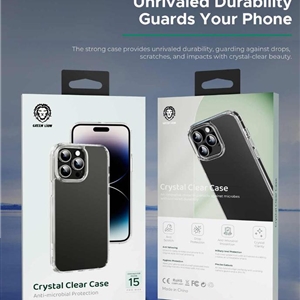 قاب شفاف برند Green Lion مدل Crystal Clear Case مناسب برای Apple iPhone 15 Pro Max