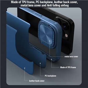 قاب چرمی محافظ دوربین نیلکین مدل Prop مناسب برای Apple iPhone 15 Pro