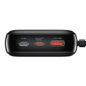 پاور بانک 20000 بیسوس Baseus Qpow Digital Display PPQD-H01 توان 20 وات همراه با کابل متصل لایتنینگ