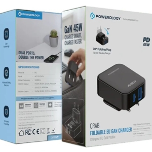 شارژر دیواری 45 وات پاورولوژی PWCUQC066BK