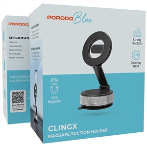هولدر وکیومی پرودو Porodo Blue Clingx MagSafe Suction Holder PBCT080BK
