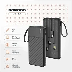 پاوربانک 10000 پیانو پرودو Porodo Piano Power Bank PDPBJ33BK