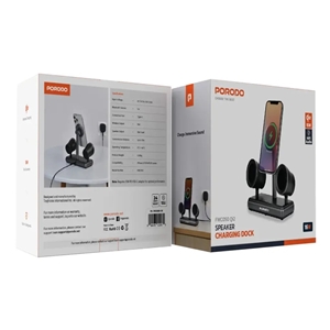 اسپیکر و شارژر وایرلس مگسیف پرودو Porodo Speaker Charging Dock FWCH050