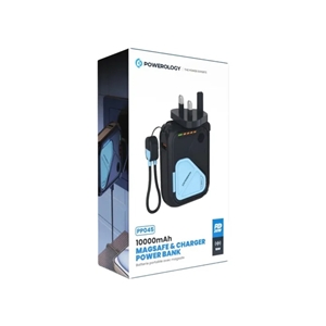 پاوربانک مگ سیف 10000 میلی آمپر و شارژر پاورولوژی مدل PPBCHA45