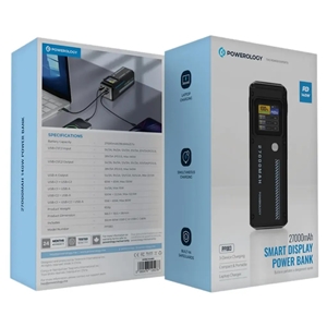 پاور بانک 27000 پاورولوژی Powerology Smart Display Power Bank PPBCHA83
