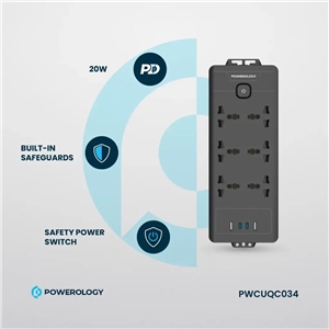 چندراهی برق پاورولوژی Powerology Power Strip PWCUQC034