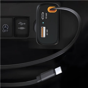 شارژر فندکی 81وات پاورولوژی Powerology Cyber Car Charger PCCSR027BK