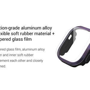 کاور آلومینیومی بهمراه گلس برند KZDOO مدل Armor مناسب برای Apple Watch Ultra 49mm