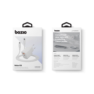 ست شارژر دیواری 35W و کابل USB-C بازیک Velox Bundle EU