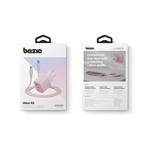 ست شارژر دیواری 35W و کابل USB-C بازیک Velox Bundle EU