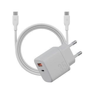 ست شارژر دیواری 35W و کابل USB-C بازیک Velox Bundle EU