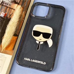 گارد ژله ای اکلیلی iPhone 13 Pro Max طرح Karl Lagerfeld مدل Karl Head