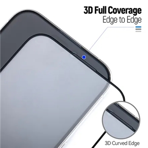 گلس فول BLUEO 3D Curved Full Glue Edge HD مناسب برای Apple iPhone 15 Pro Max