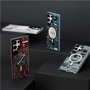 قاب مگ سیف برند یانگ کیت YOUNGKIT مدل Futuristic Circuit Magsafe  مناسب برای Galaxy S24 Ultra